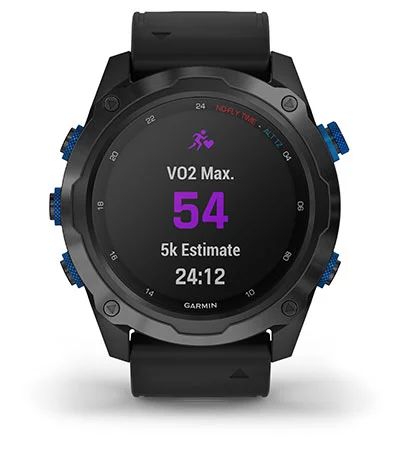 Комплект умные часы Garmin Descent MK2I, титановые с DLC-покрытием и черным ремешком + датчик Descent T1