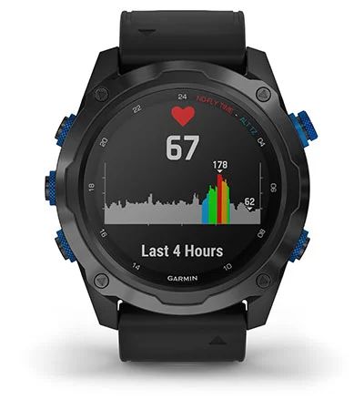 Комплект умные часы Garmin Descent MK2I, титановые с DLC-покрытием и черным ремешком + датчик Descent T1