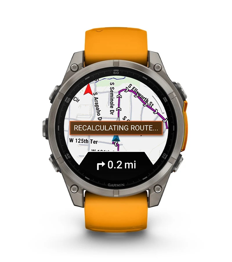 Умные часы Garmin Fenix 8, 47 мм, AMOLED, Sapphire Carbon Gray DLC Titanium with Black/Pebble Gray Silicone Band