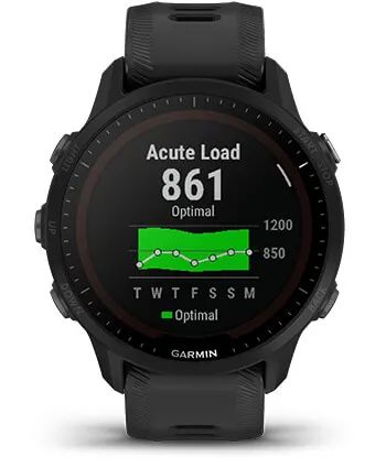 Умные часы Garmin Forerunner 955 с черным ремешком
